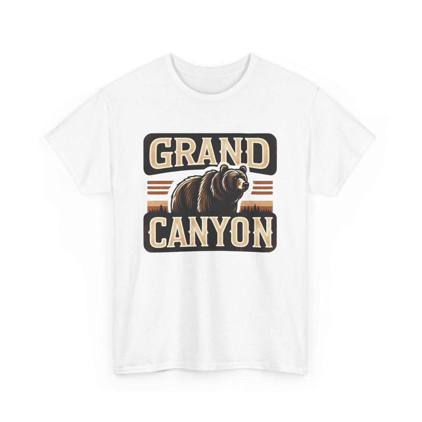 Grand Canyon Bear Unisex Heavy Cotton Tee - National Park Outdoor Summer Vacation Wildlife Shirt, Hiking Gift, Nature Lover Tee, Adventure