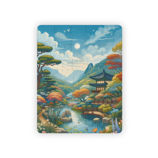 Kids' Puzzle, 30-Piece - Garden of Morning Calm Educational Gift Game, South Korea - Fun Jigsaw Puzzle for Children, Nature Theme Activity -