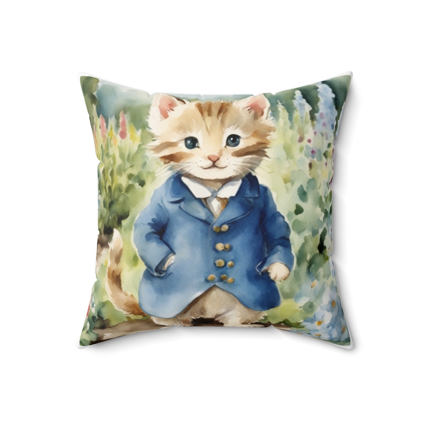 Tom Kitten, Beatrix Potter, Easter, Spring, Square Pillow, Literary Decor