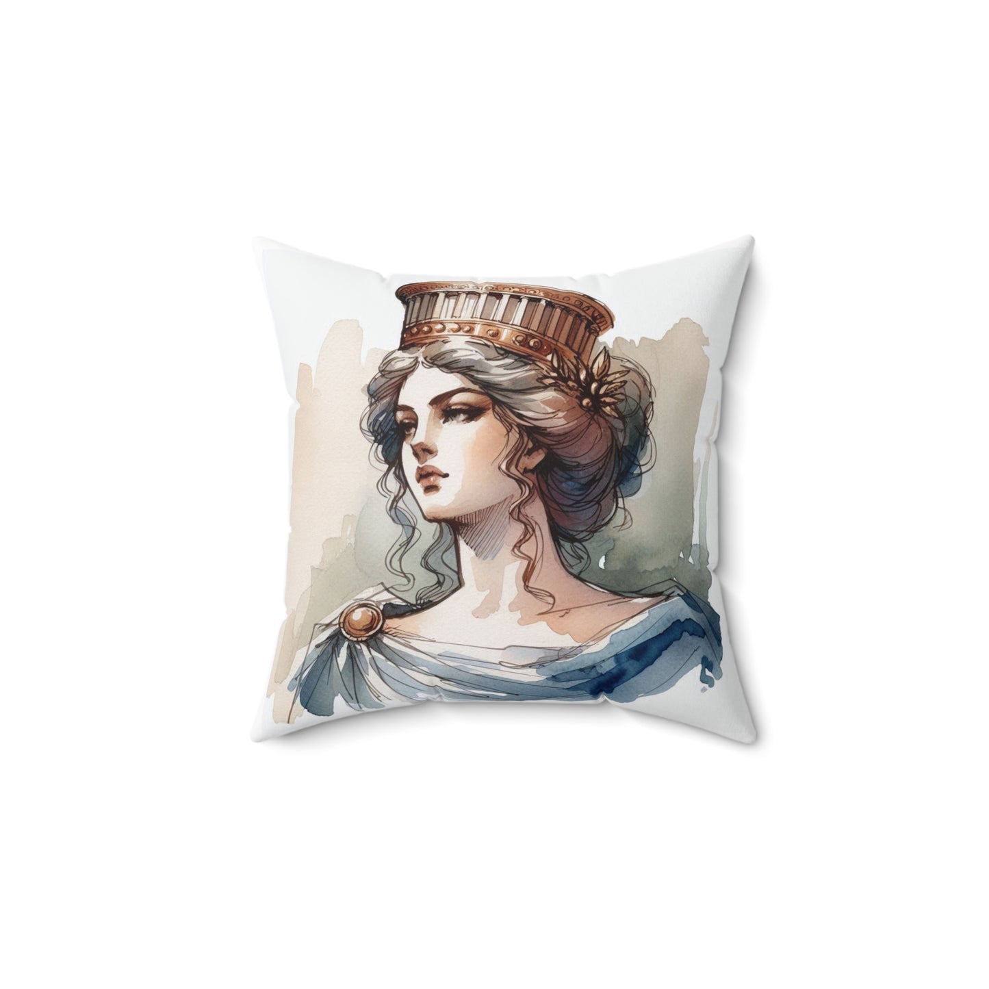 Hera Greek Goddess Pillow, Classical Education Square Cushion, Olympian Home Decor, Spun Polyester Bedding, Mythology Accent Pillow