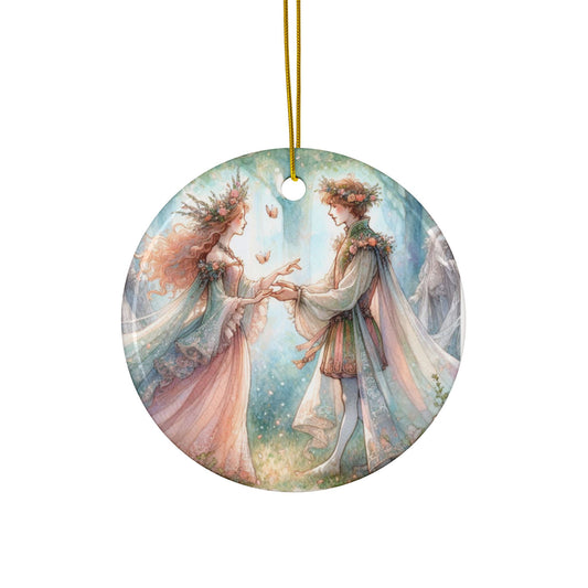 Shakespeare Ceramic Ornaments, 2-Sided Decor, Holiday Gifts, Tree Ornaments, Magical Home Decor, Fairy Lovers, Shakespeare Gift Tag