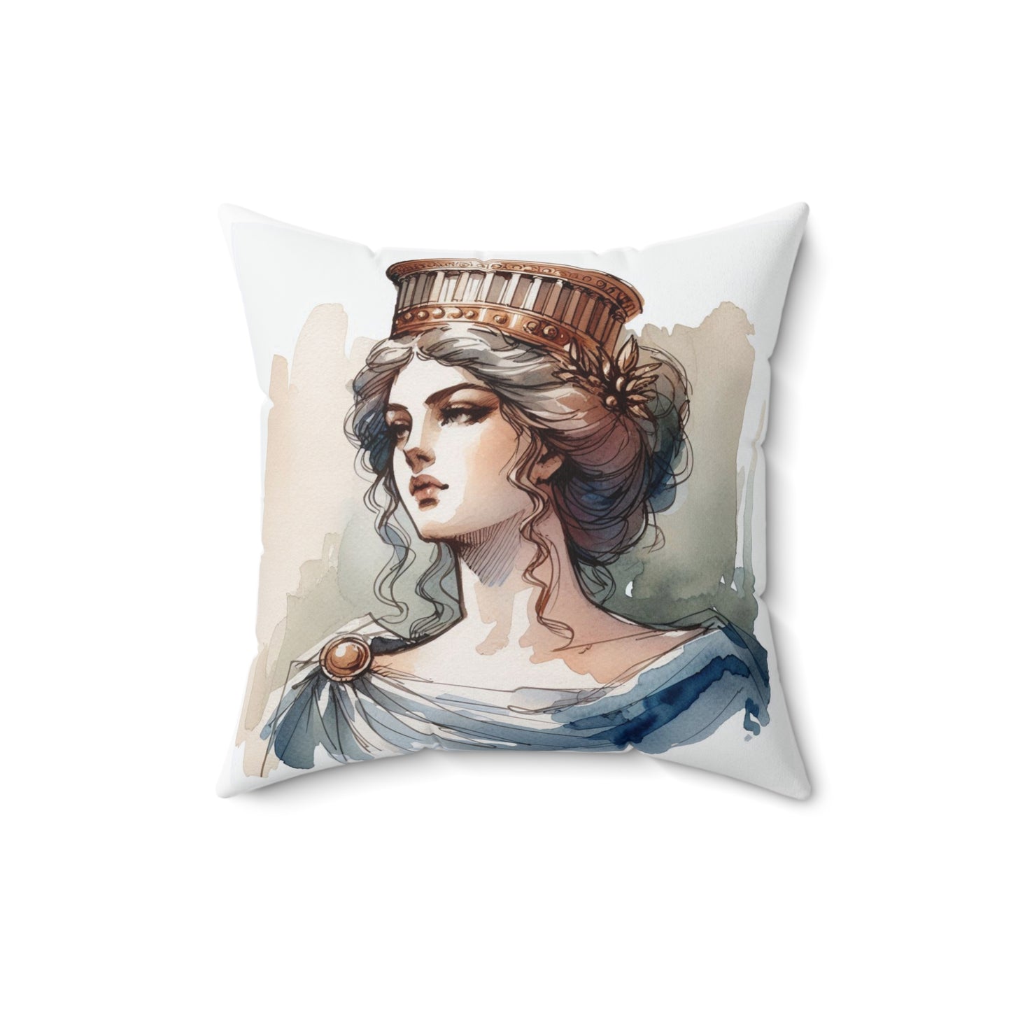 Hera Greek Goddess Pillow, Classical Education Square Cushion, Olympian Home Decor, Spun Polyester Bedding, Mythology Accent Pillow