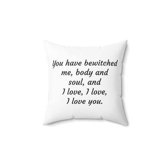 Jane Austen Pride and Prejudice Square Pillow - Regency Home Decor Cushion, Book Lover Gift, Library Accent Pillow