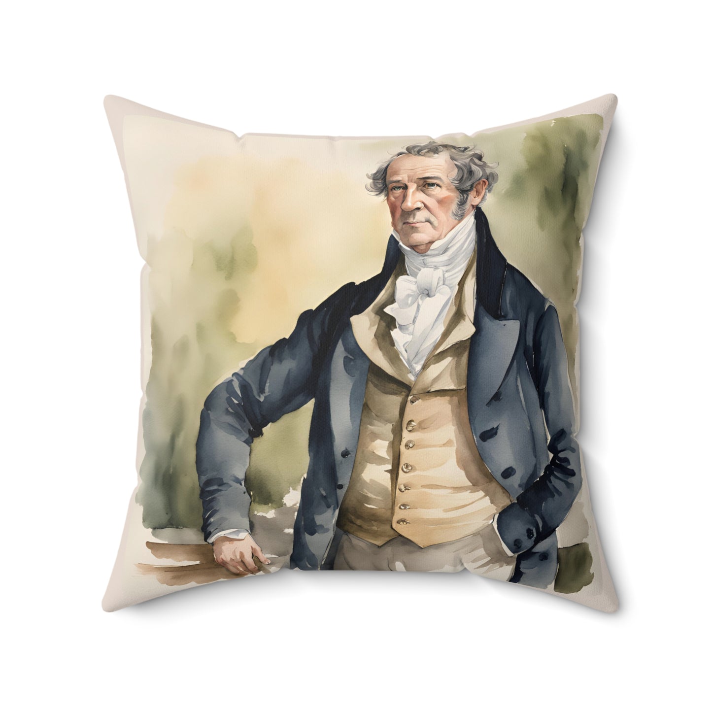 Literary Square Pillow, Pride and Prejudice Regency Quote, Jane Austen Fan Gift, Mr Bennett Family Pillow, Austenite Home Decor