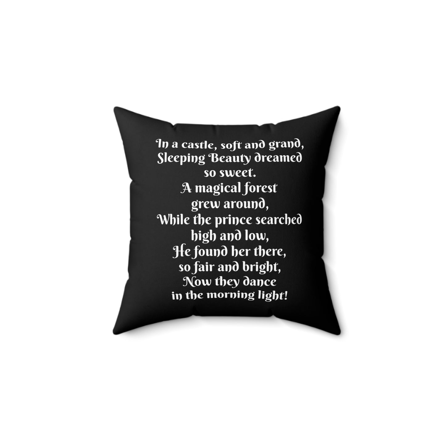 Fairytale Square Pillow, Sleeping Beauty Literature Gift, Library Decor, Literary Book Nook, Brothers Grimm Pillow, Polyester Cushion