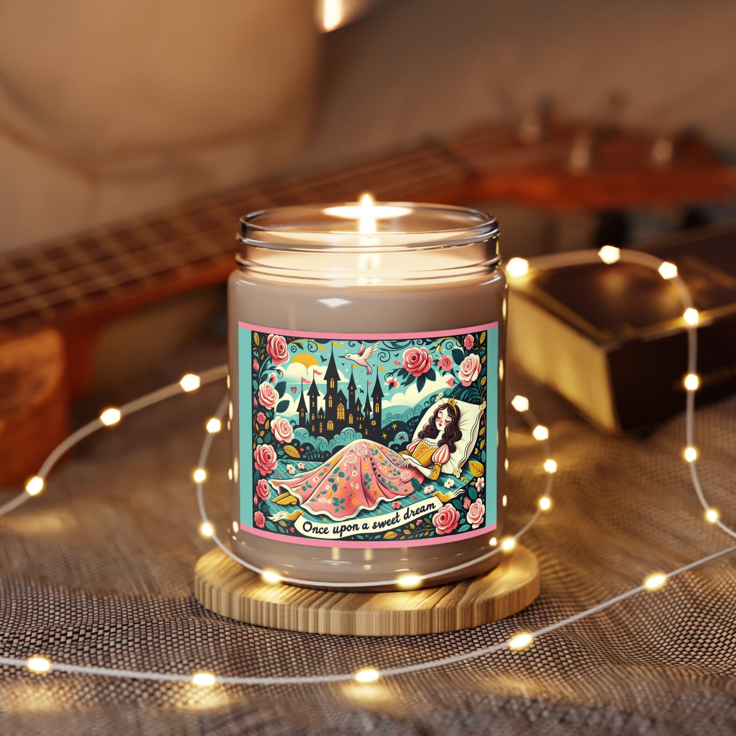 Sleeping Beauty, Once Upon a Sweet Dream Scented Candle, Fairytale Candle, Once Upon an Vanilla Cocoa Scented Soy Candle, Gift for Her