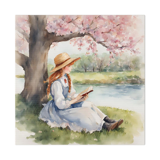 Anne of Green Gables, Spring, Art, Lucy Maud Montgomery, Classic Stretched Canvas, Gift, Home Decor, Library