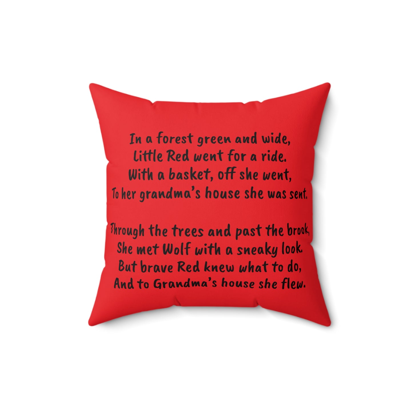 Little Red Riding Hood, Square Pillow, Literary Pillow, Library, Book Nook, Reading Corner, Classroom, Teacher, Fairytale
