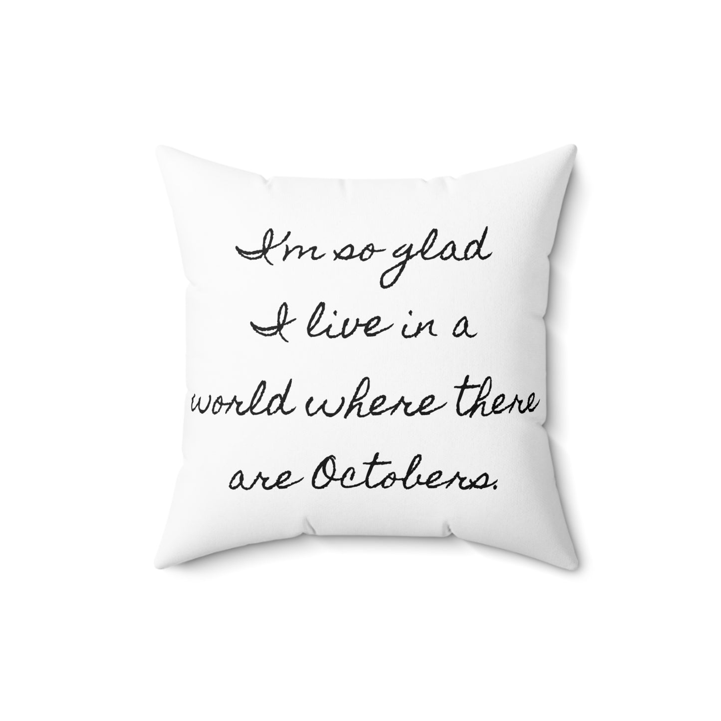 Literary Pillow, Anne of Green Gables, Fall Season October Decor, Book Nook Gift, Library Accessory, Lucy Maud Montgomery, Spun Polyester