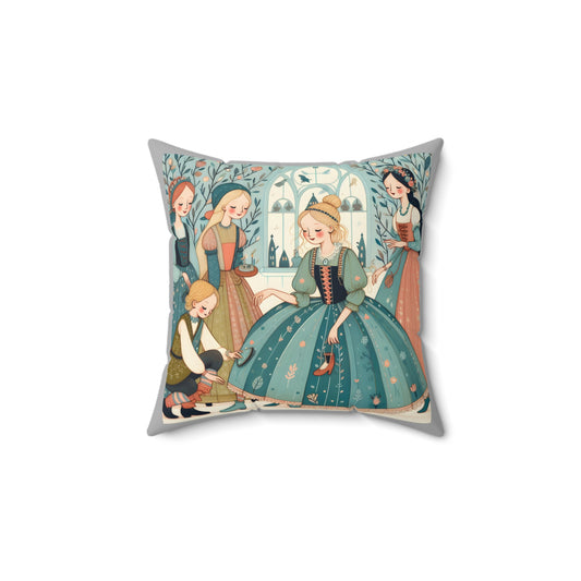 Cinderella, Fairy Tale, Square Pillow, Library, Book Nook, Reading Corner, Educational, Library