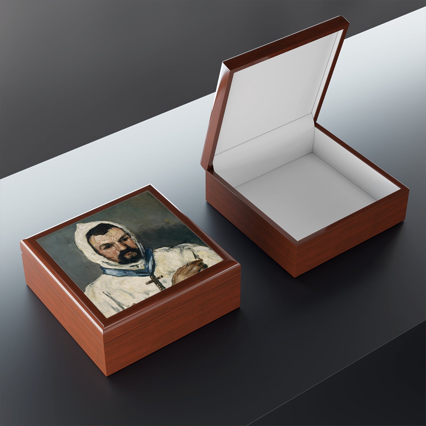 Gothic Gift, Paul Cezanne, Monk, Portrait, Jewelry Box