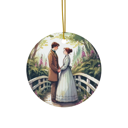 Anne of Green Gables Decorative Ceramic Ornaments, Gilbert LM Montgomery Double-Sided Gift, Christmas Tree Decoration, Stocking Stuffer, Tag