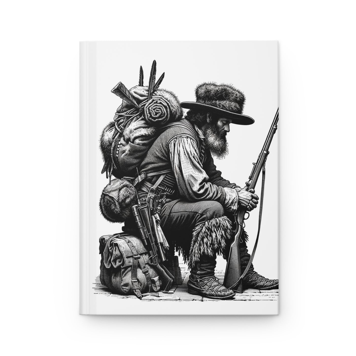 Mountain Man Rendevous, Pioneer, Rocky Mountains, Fur Trapper, Diary, Hardcover Journal Matte