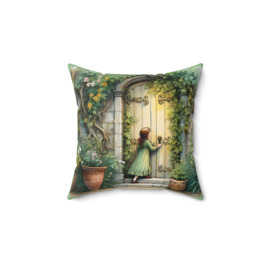 The Secret Garden, Vintage Style, Square Pillow