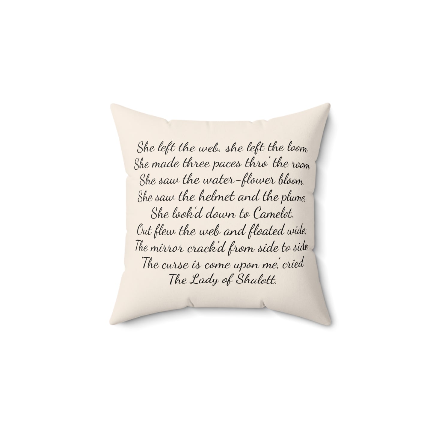 Lady of Shalott Pillow Cover, Throw Pillow, Literary Gift, Cozy Home Accent, Cozy Reading Nook Decoration, Lord Alfred Tennyson Poem Cushion