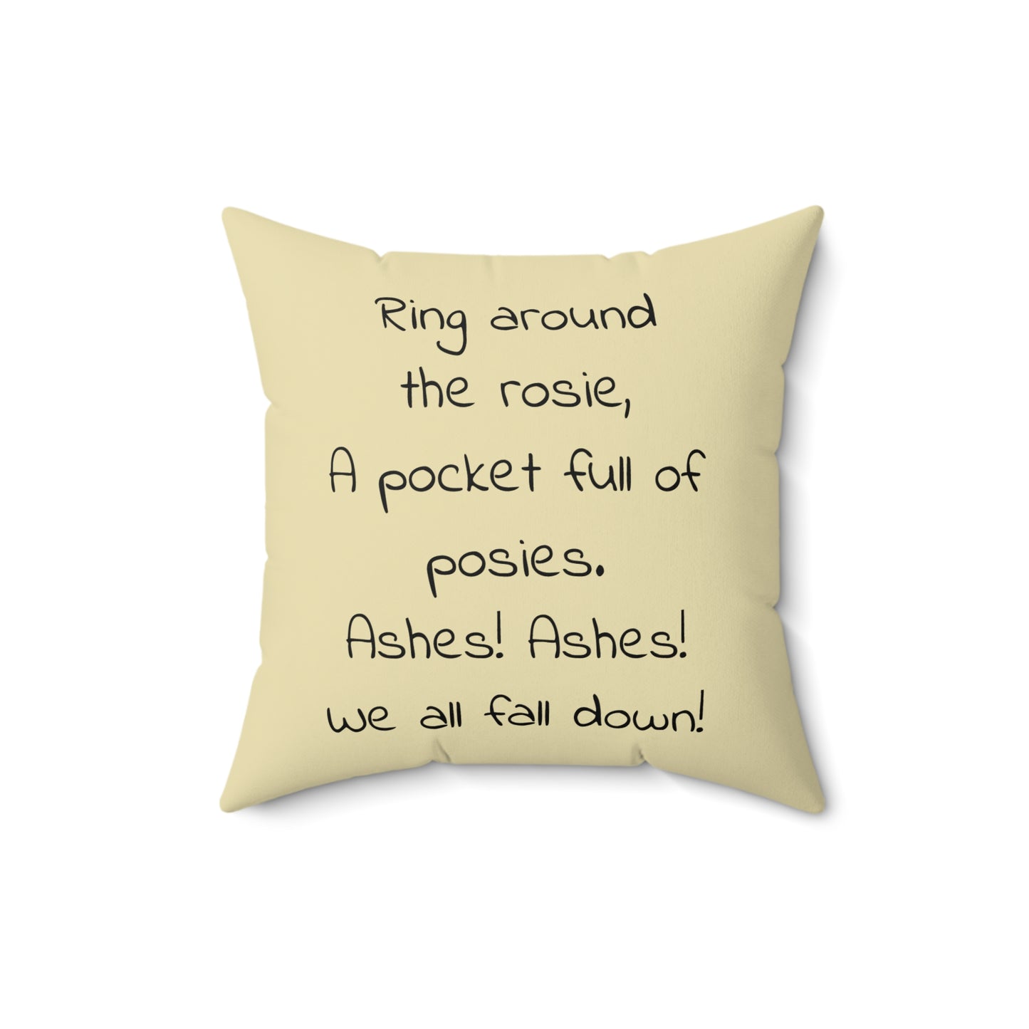 Ring Around the Rosy Square Pillow - Nursery Decor, Childrens Plush Accent, Cozy Home Gift, Nursery Rhyme Design, Storybook Playroom