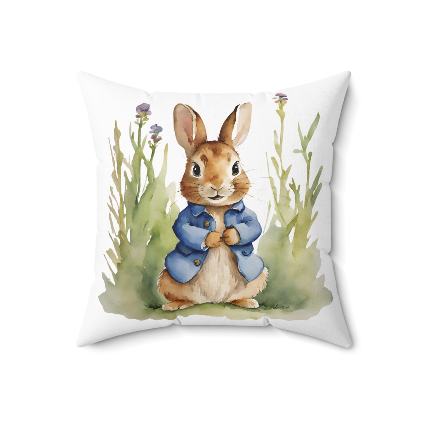 Peter Rabbit, Beatrix Potter, Spring, Easter,  Square Pillow, Literary Home Decor