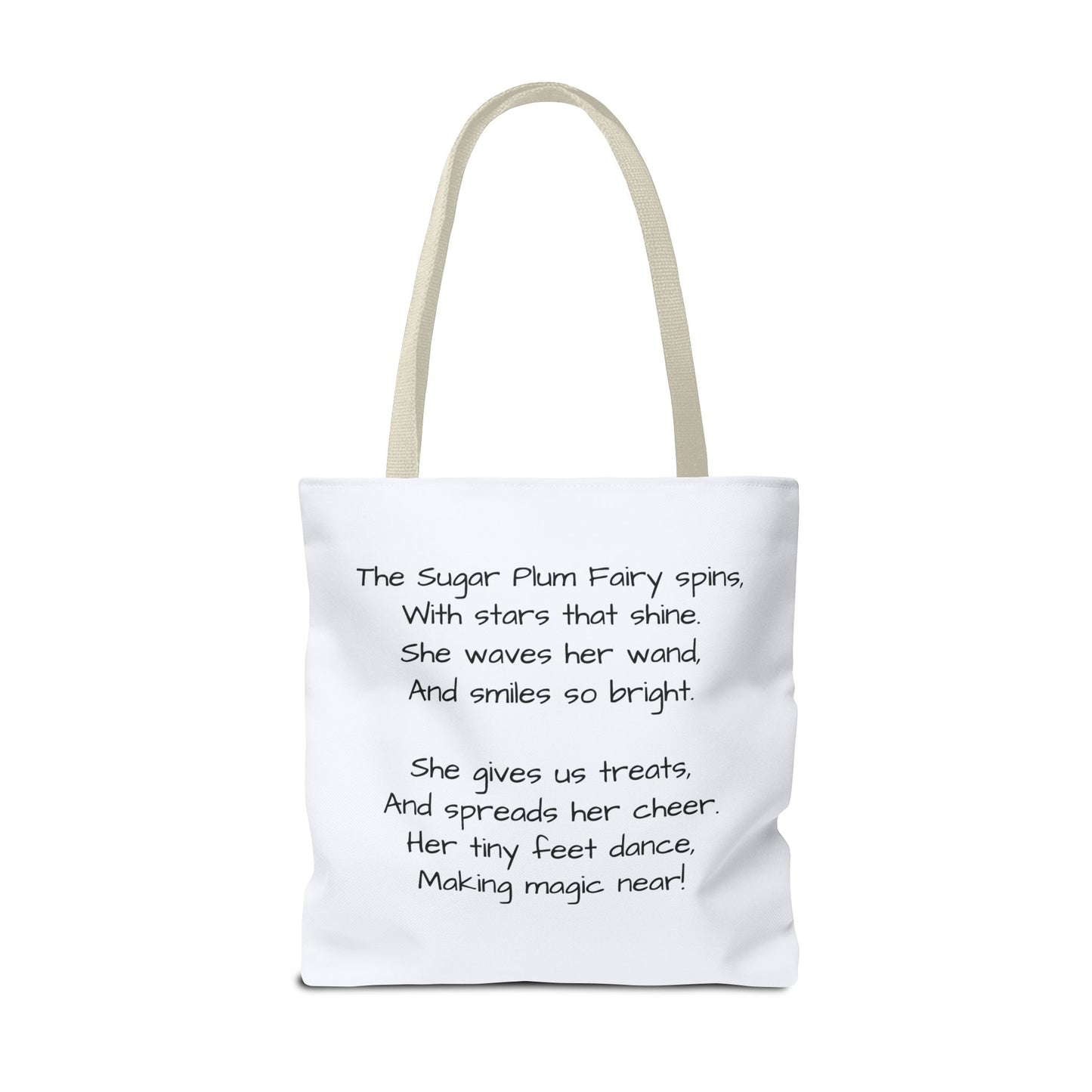 Sugar Plum Fairy Nutcracker Ballet Dance Tote Bag, Dancer, School & Book Bag (AOP)