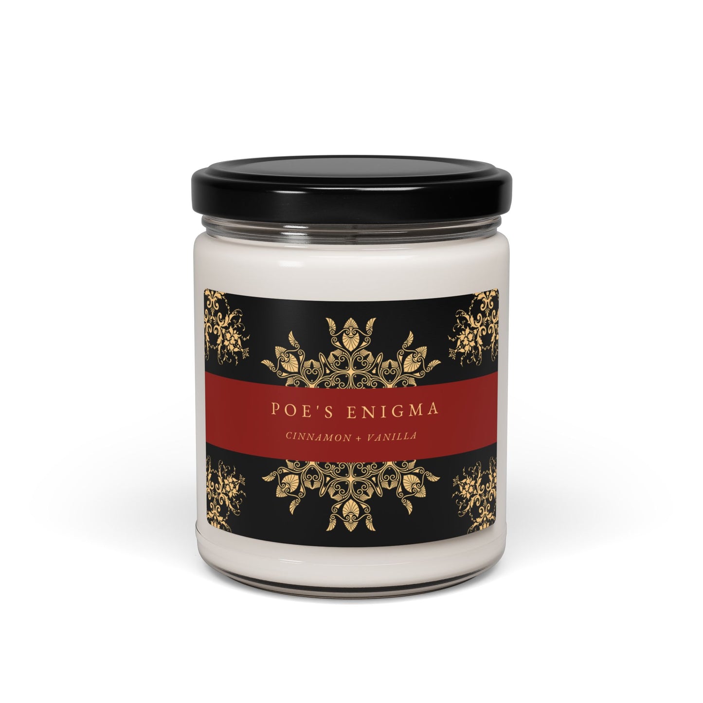 Poe's Enigma, Edgar Allan Poe, Cinnamon and Vanilla, Scented, Literary Candle, Poetry, Book Nook, Library, Gothic Candle, Soy Candle, 9oz