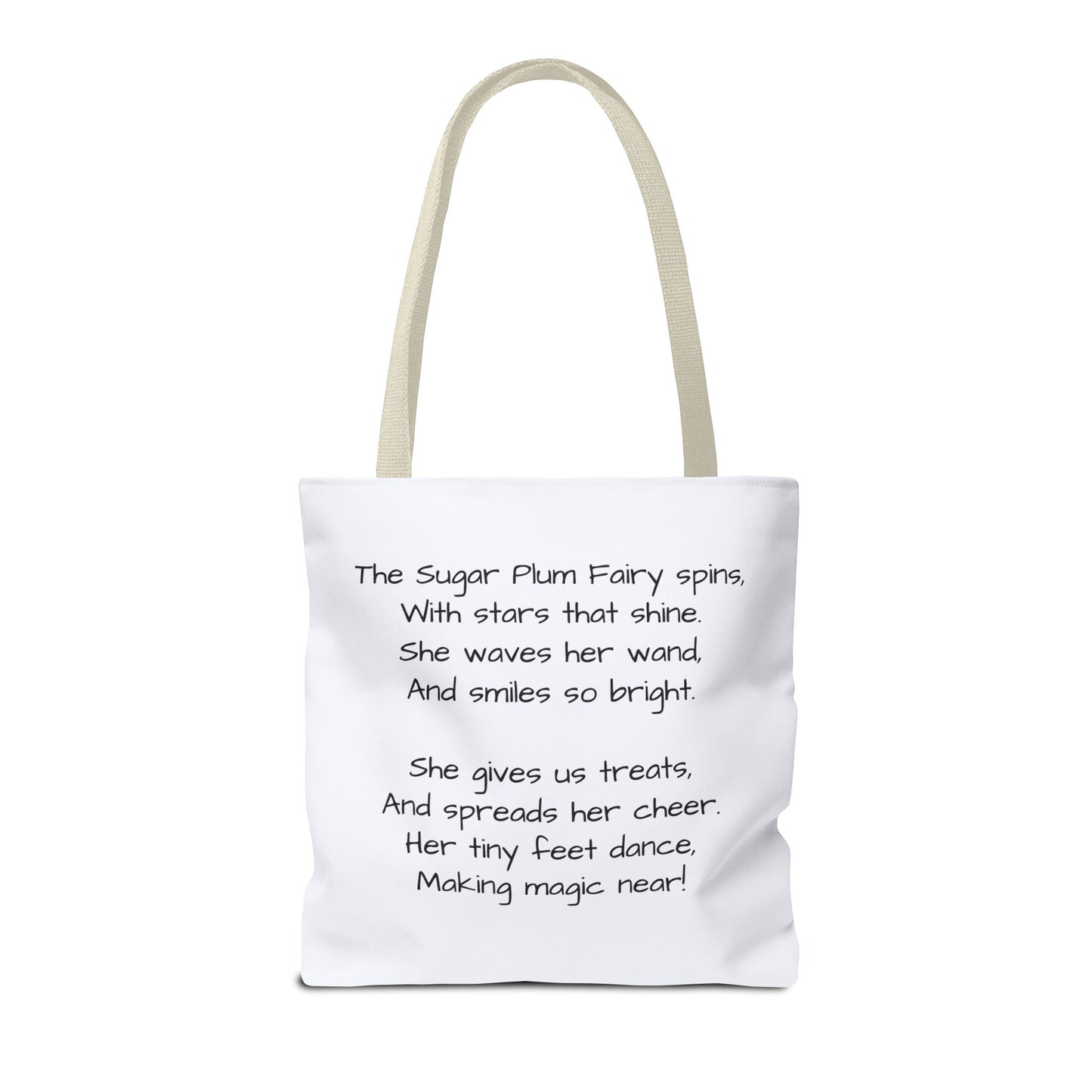 Sugar Plum Fairy Nutcracker Ballet Dance Tote Bag, Dancer, School & Book Bag (AOP)