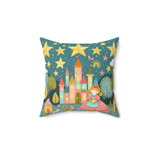 Twinkle Twinkle Star, Nursery Rhyme Pillow,  Square Pillow, Library, Book Nook, Reading Corner, Classroom, Teacher