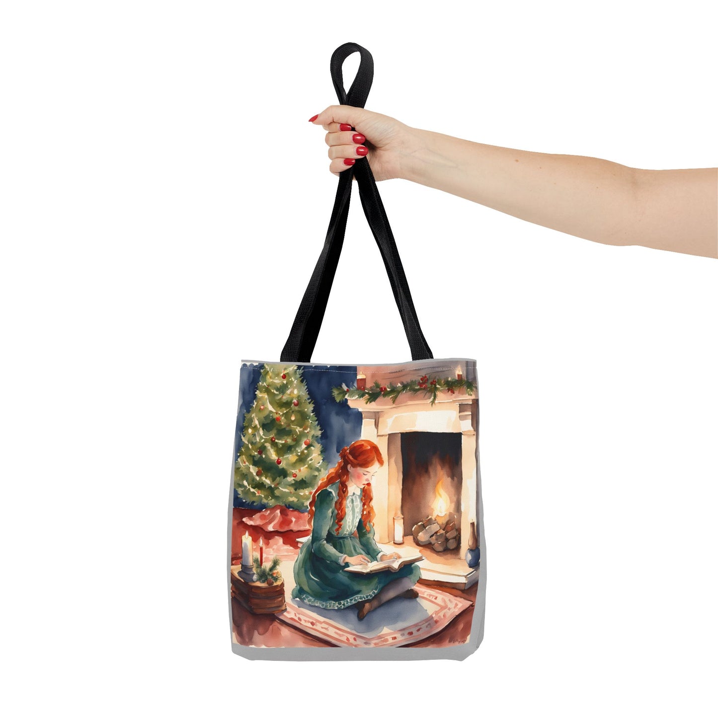 Literary Christmas Tote Bag - Anne of Green Gables Holiday Gift, Lucy Maud Montgomery Book Lover Shoulder Bag, Bookish Literary Tote,