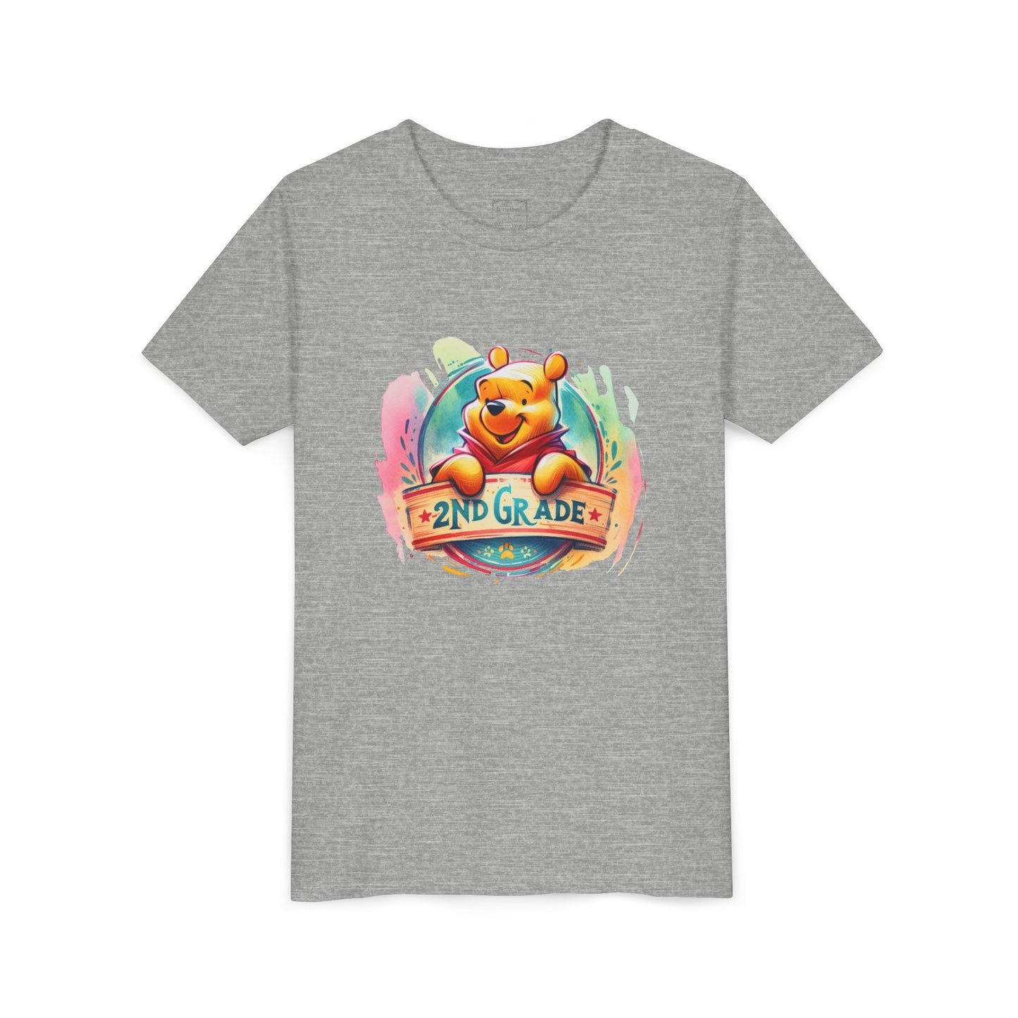 2nd Grade Winnie the Pooh Bear, Youth Short Sleeve Tee, Back to School Shirt, Kids School Shirt, Fun Class Tee, Birthday Gift