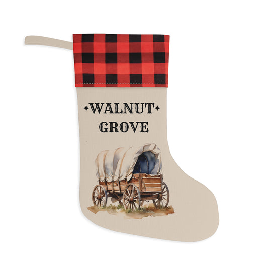 Walnut Grove, Minnesota,  Laura Ingalls Wilder, Burlap, Christmas Stocking, Gift