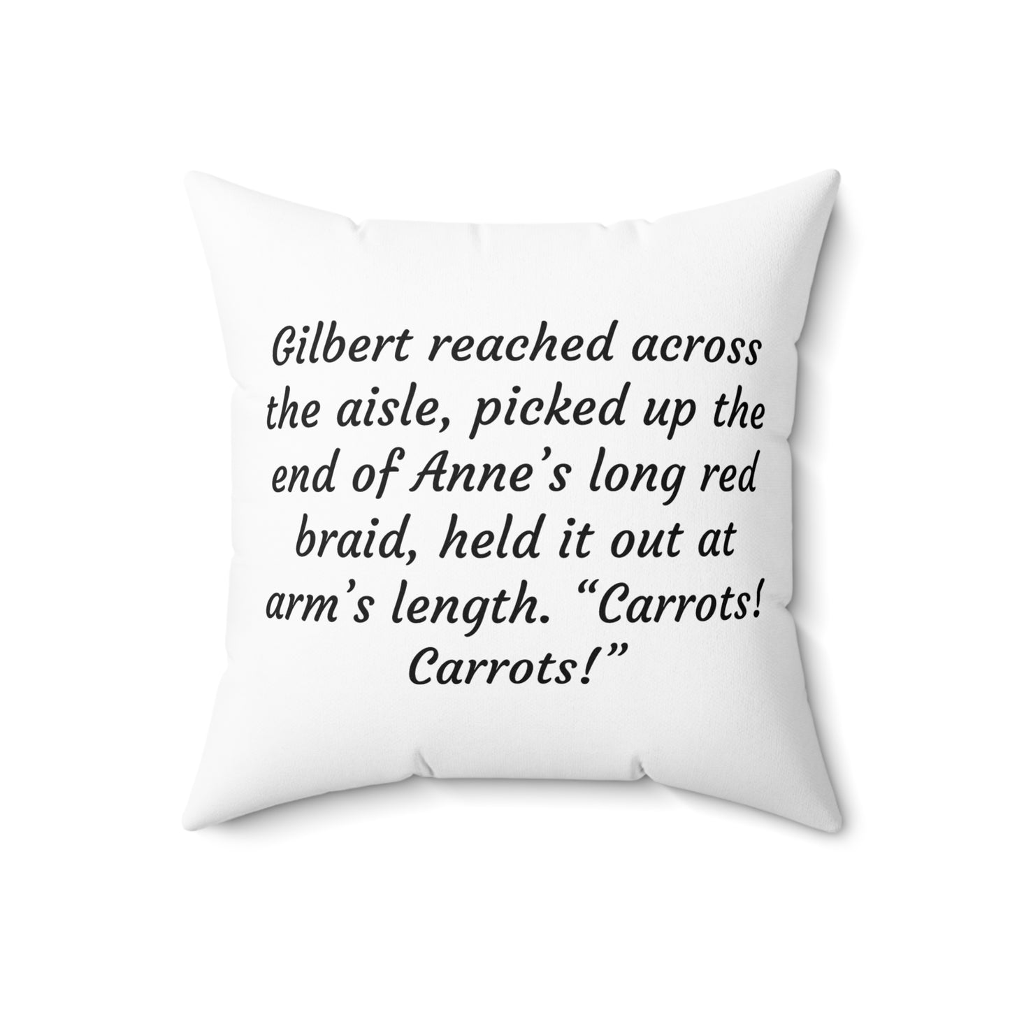 Literary Pillow, Anne of Green Gables, Gilbert Blythe, Lucy Maud Montgomery, Home Decor Cushion, Book Nook, Classroom, Green Gables Decor