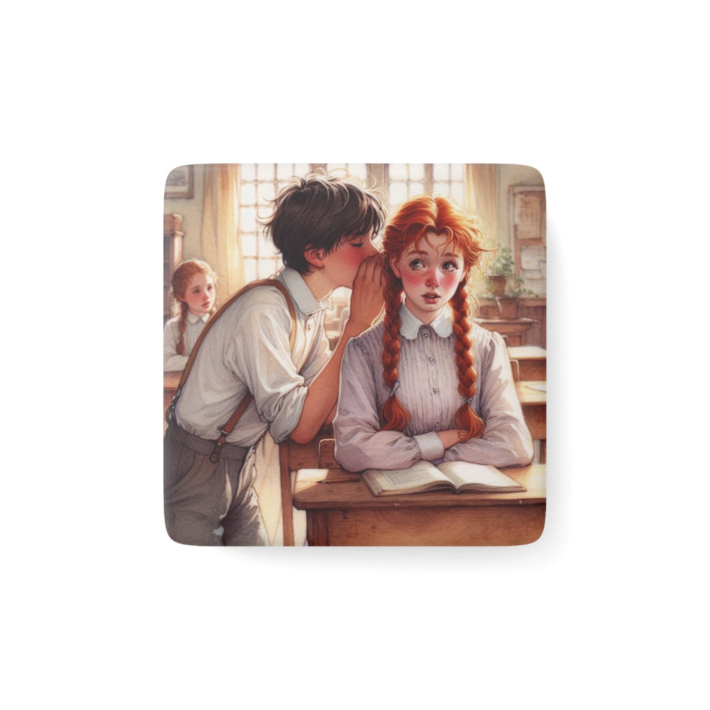 Porcelain Magnet, Anne of Green Gables, Gilbert Blythe, Lucy Maud Montgomery Gift, Stocking Stuffer, Square Magnet
