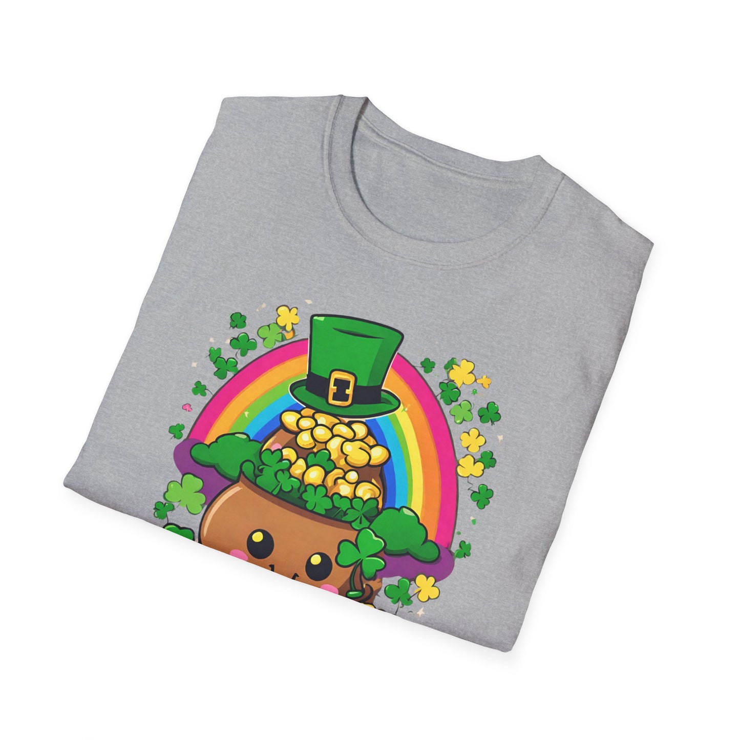 Cute Kawaii St Patrick's Day Softstyle T-Shirt, Tee