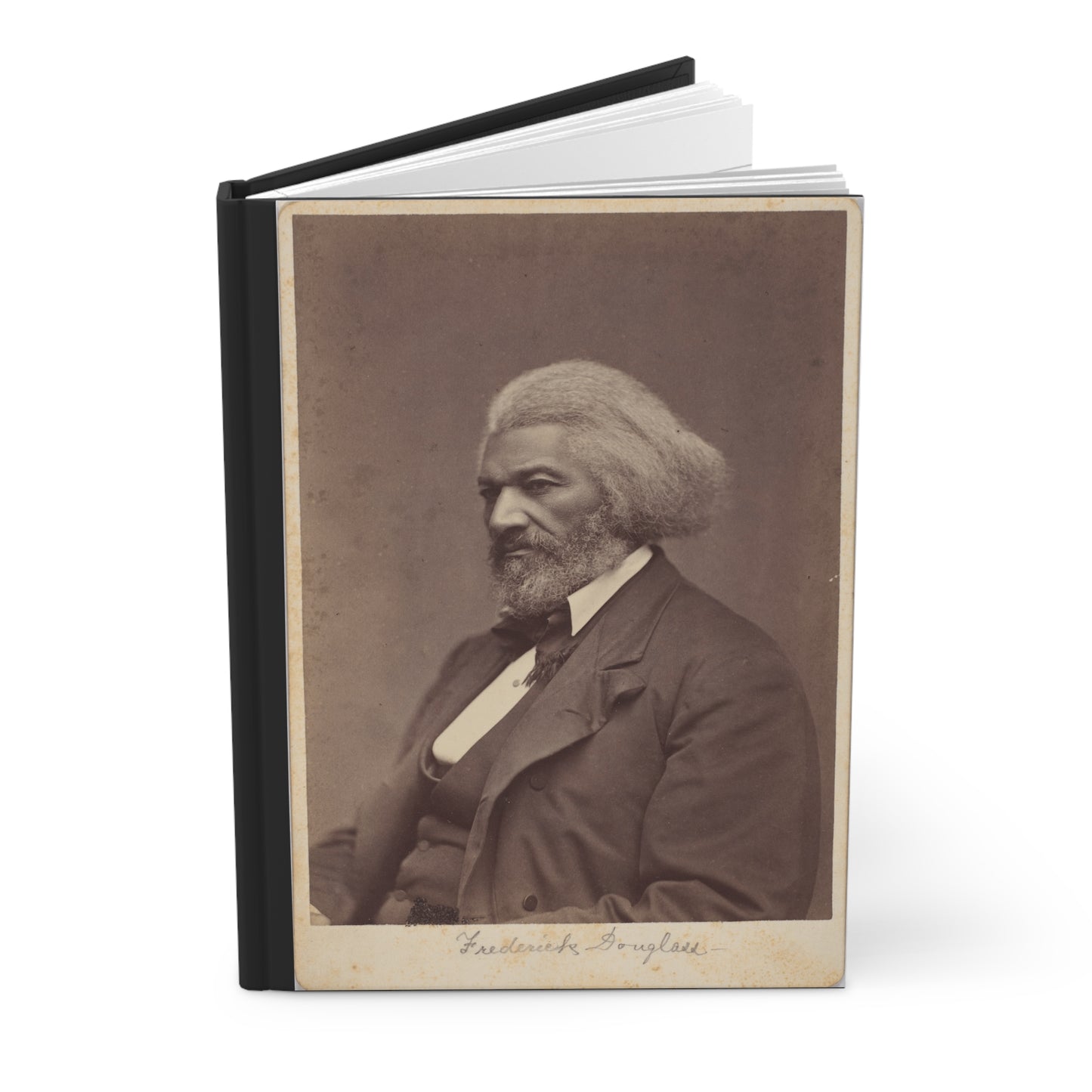 Frederick Douglas, Black History Month, Black Pride, Portrait, Historical Figure, History, Diary, Hardcover, Journal, Notebook, Gift,