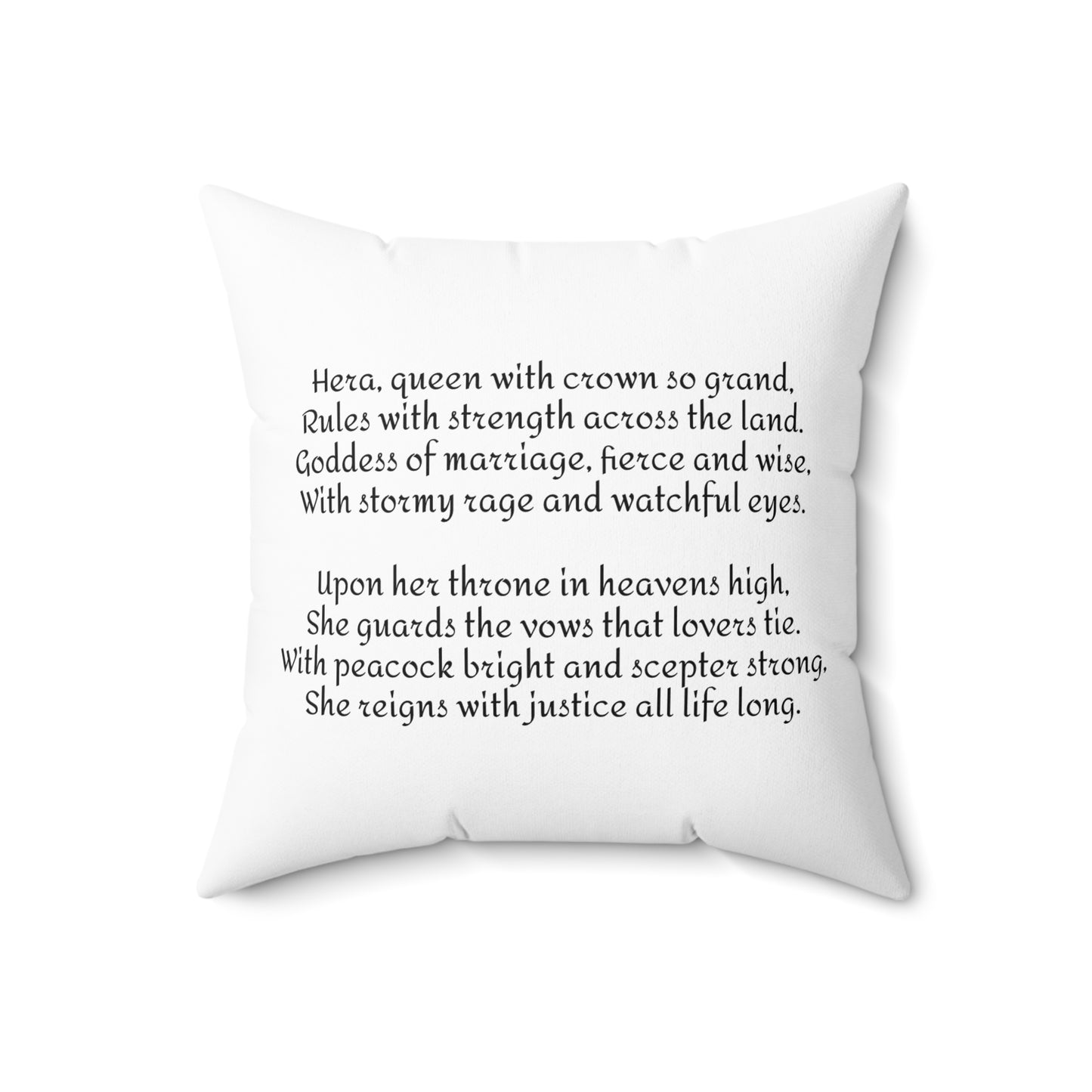 Hera Greek Goddess Pillow, Classical Education Square Cushion, Olympian Home Decor, Spun Polyester Bedding, Mythology Accent Pillow
