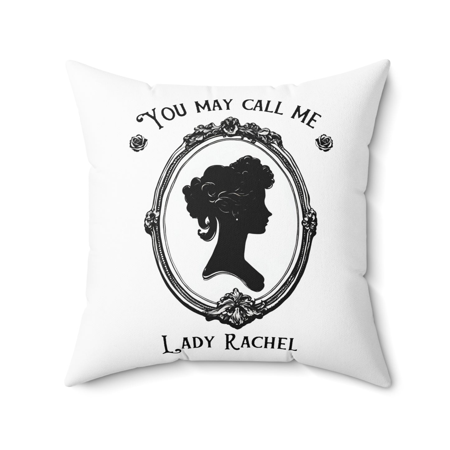 Personalized Name, Custom, Regency, Pride and Prejudice, Jane Austen, Royalty, Lady, Square Pillow, Gift