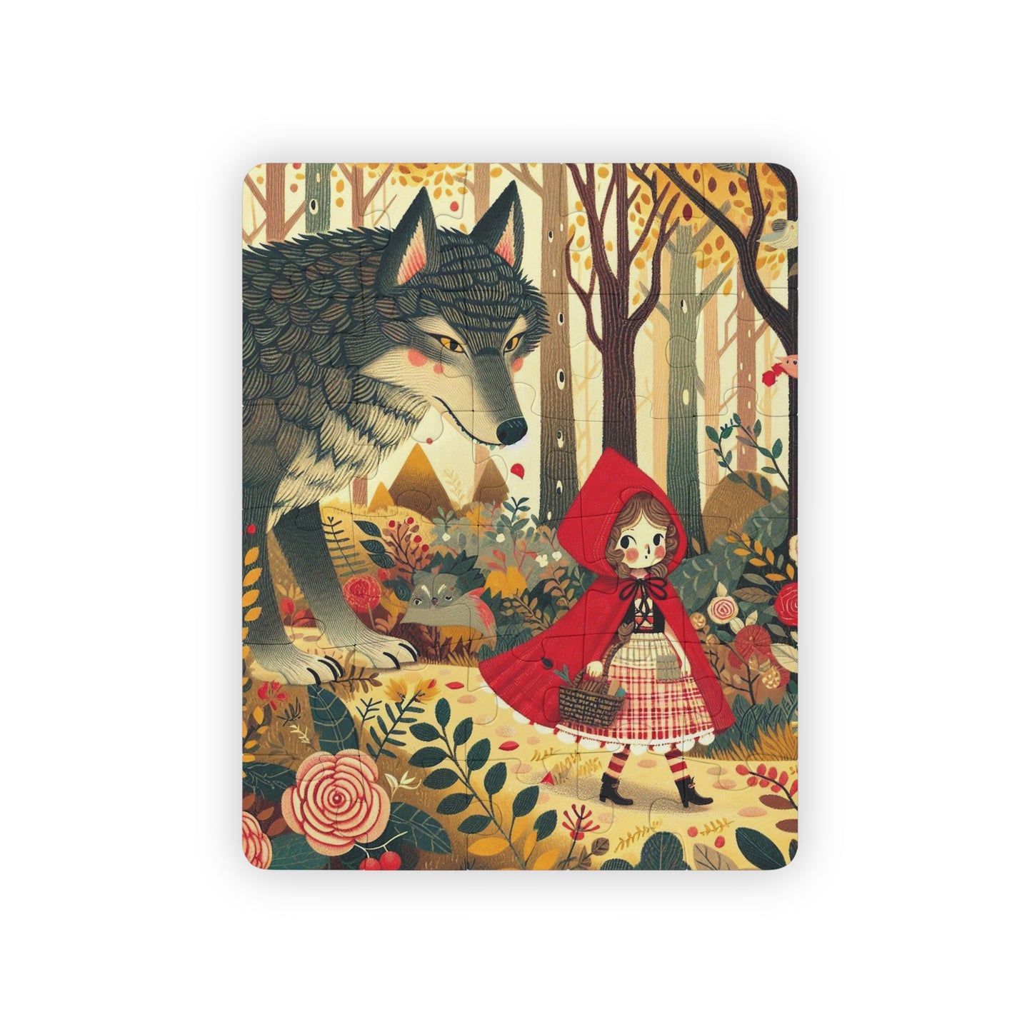 Kids' Puzzle, 30-Piece - Educational Fairy Tale Game Gift for Classroom Activities, Little Red Riding Hood Theme, Children Puzzle Toy