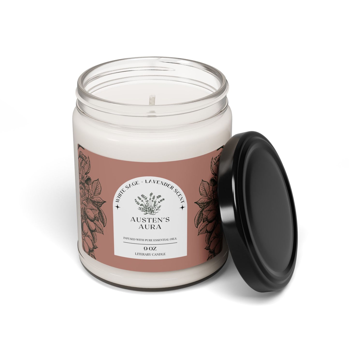 Regency, Jane Austen, Austenite, Candle, British Literature, Library, Gift, Reader, Bookworm, Shower, Birthday, Scented Soy Candle, 9oz