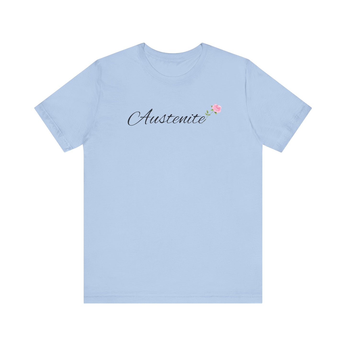 Jane Austen, Austenite, Fan, Reader, Writer, T-Shirt, tshirt, Floral, Flower, Unisex Jersey Short Sleeve Tee