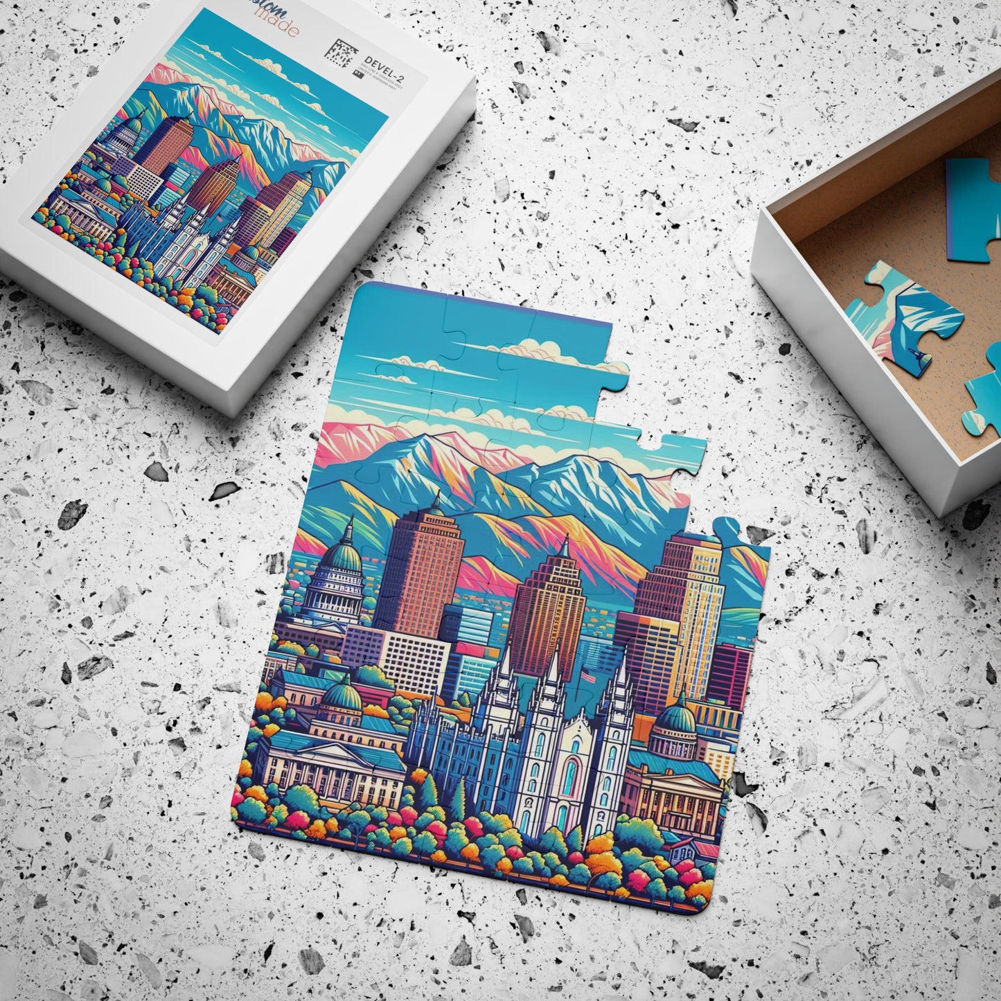 Salt Lake City Utah Kids' Puzzle, 30-Piece, Fun Educational Activity, Interactive Learning Toy, Family Game Night, Great Gift for Children