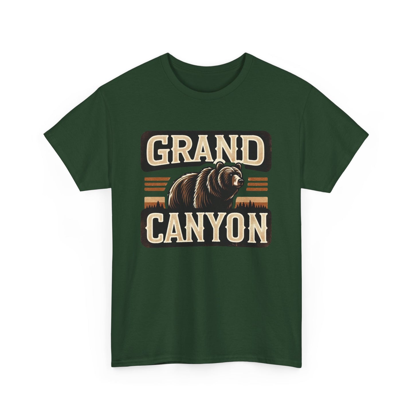 Grand Canyon Bear Unisex Heavy Cotton Tee - National Park Outdoor Summer Vacation Wildlife Shirt, Hiking Gift, Nature Lover Tee, Adventure
