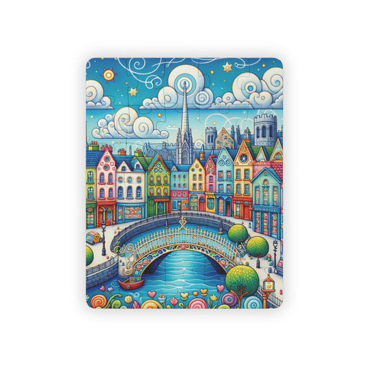 Dublin Ireland 30-Piece Kids' Puzzle - Educational Game Travel, Jigsaw Puzzle for Children, Geography Learning Toy, Souvenir Gift for Kids,
