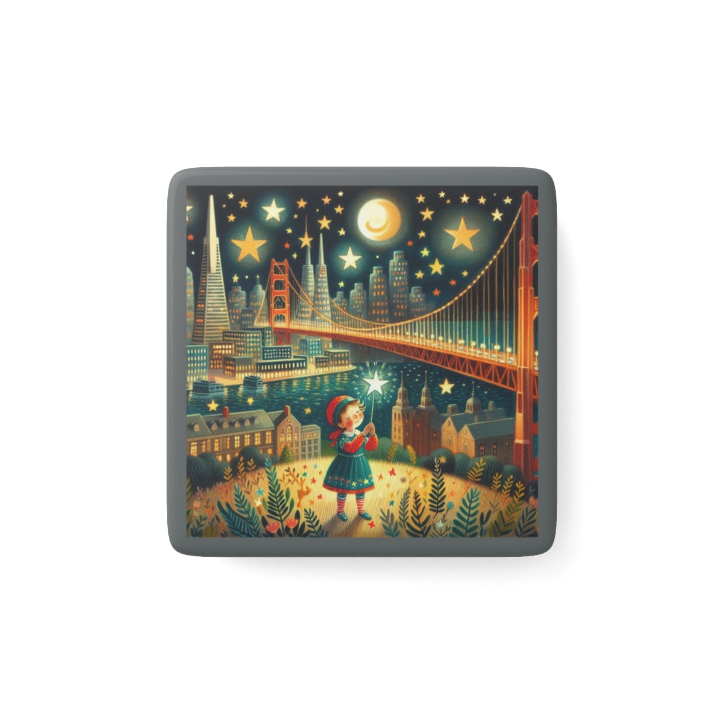 Porcelain Magnet, Square