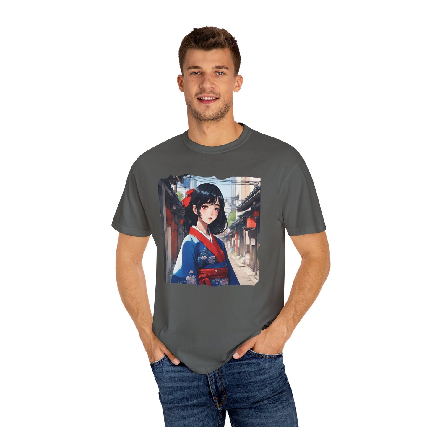 Japan Anime, Seoul, South Korea, Girl, Hanbok, Unisex Garment-Dyed T-shirt