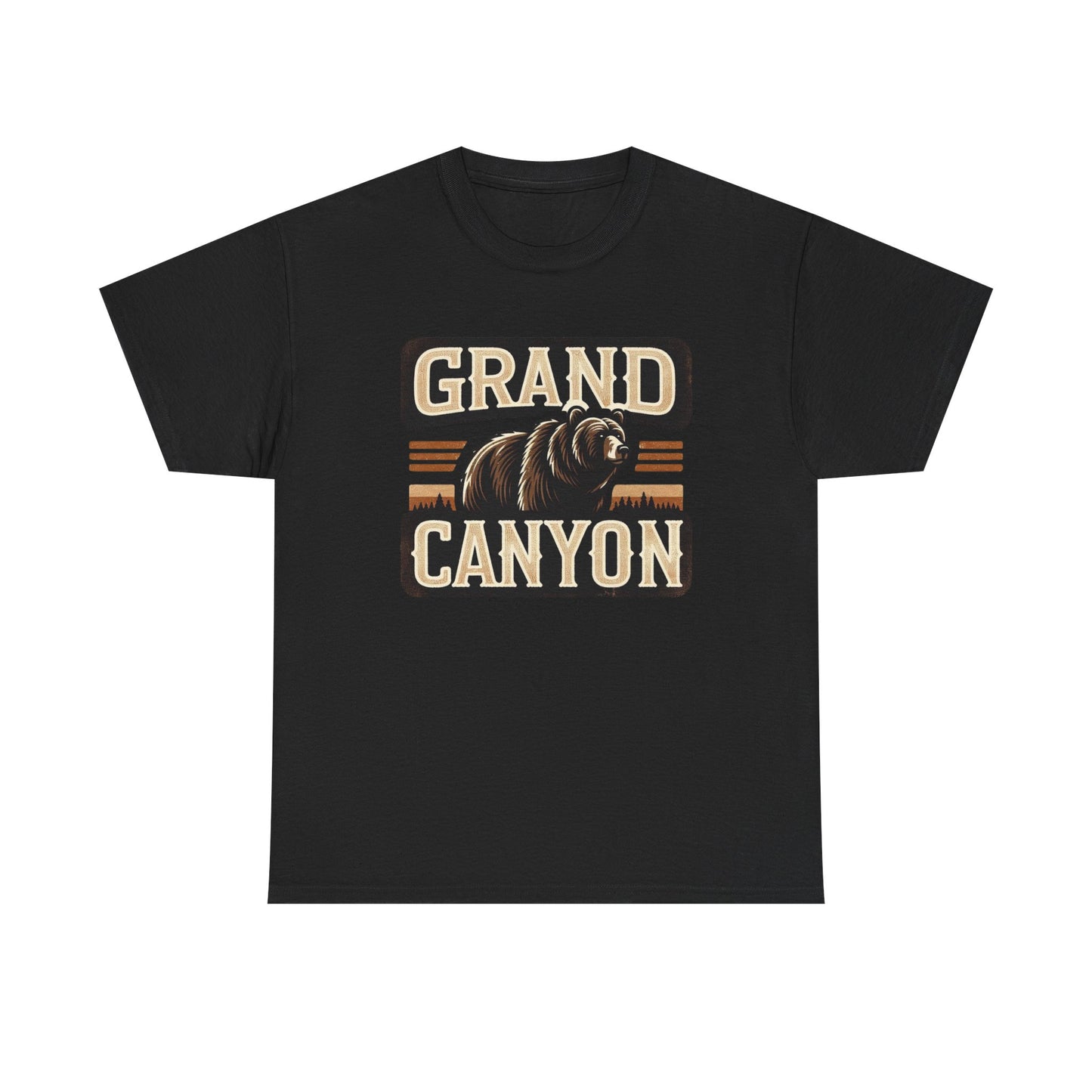 Grand Canyon Bear Unisex Heavy Cotton Tee - National Park Outdoor Summer Vacation Wildlife Shirt, Hiking Gift, Nature Lover Tee, Adventure