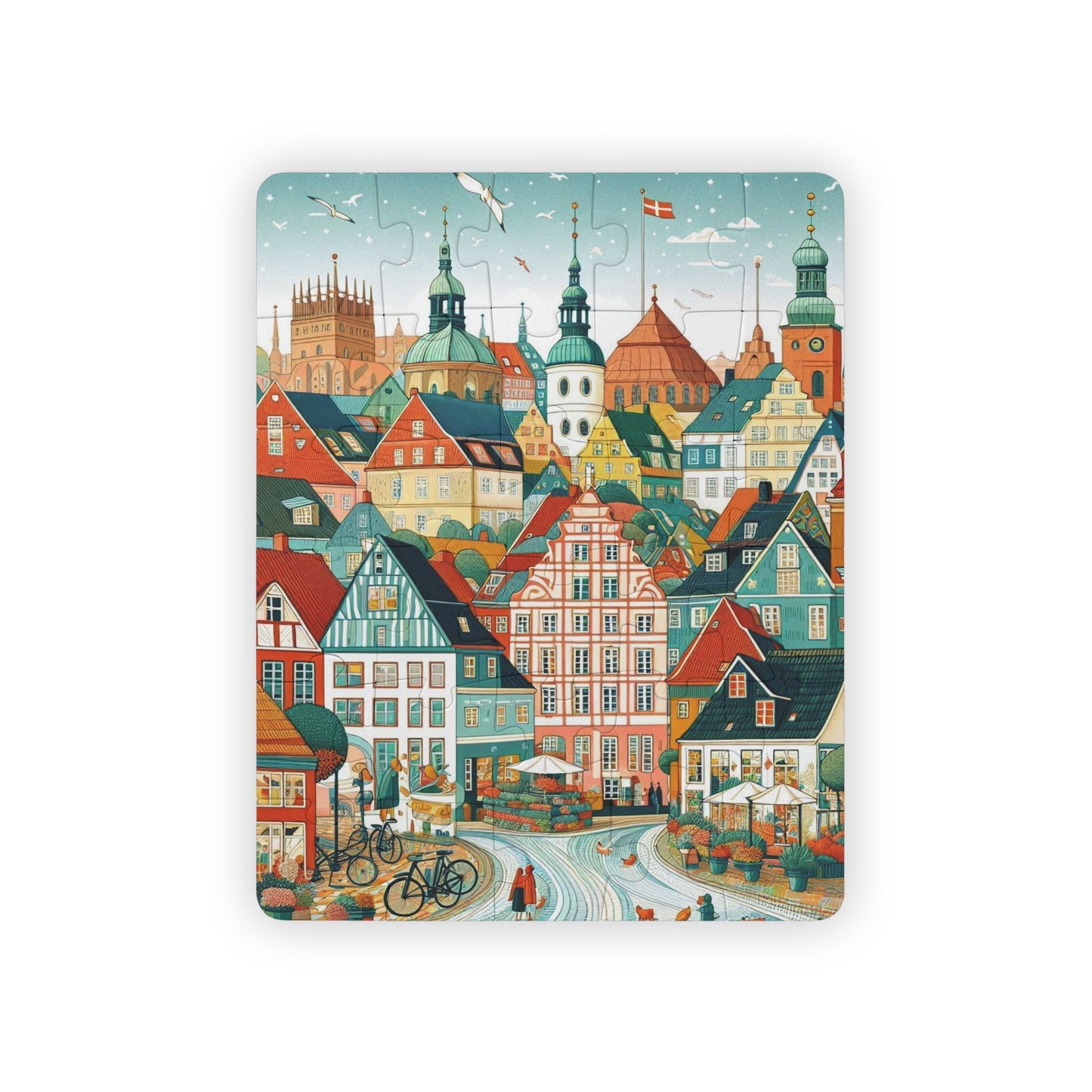 Denmark Copenhagen, Europe, Educational Game, Kids Puzzle, 30-Piece