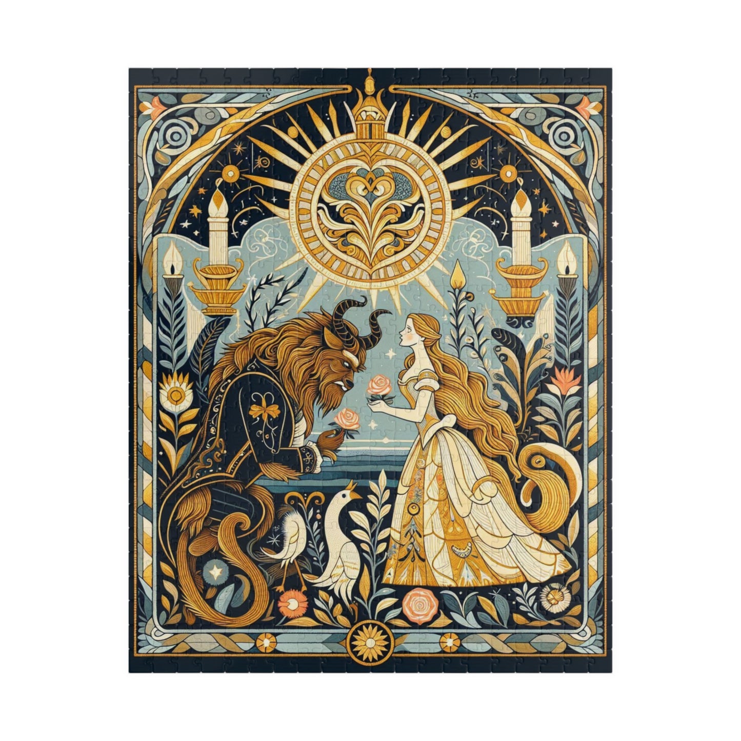 Puzzle - Beauty and the Beast, Fairy Tale Puzzle. Jigsaw, Game, Brain Teaser. Unique Gift for Disney Fans, Adults, Kids. Home Activity,
