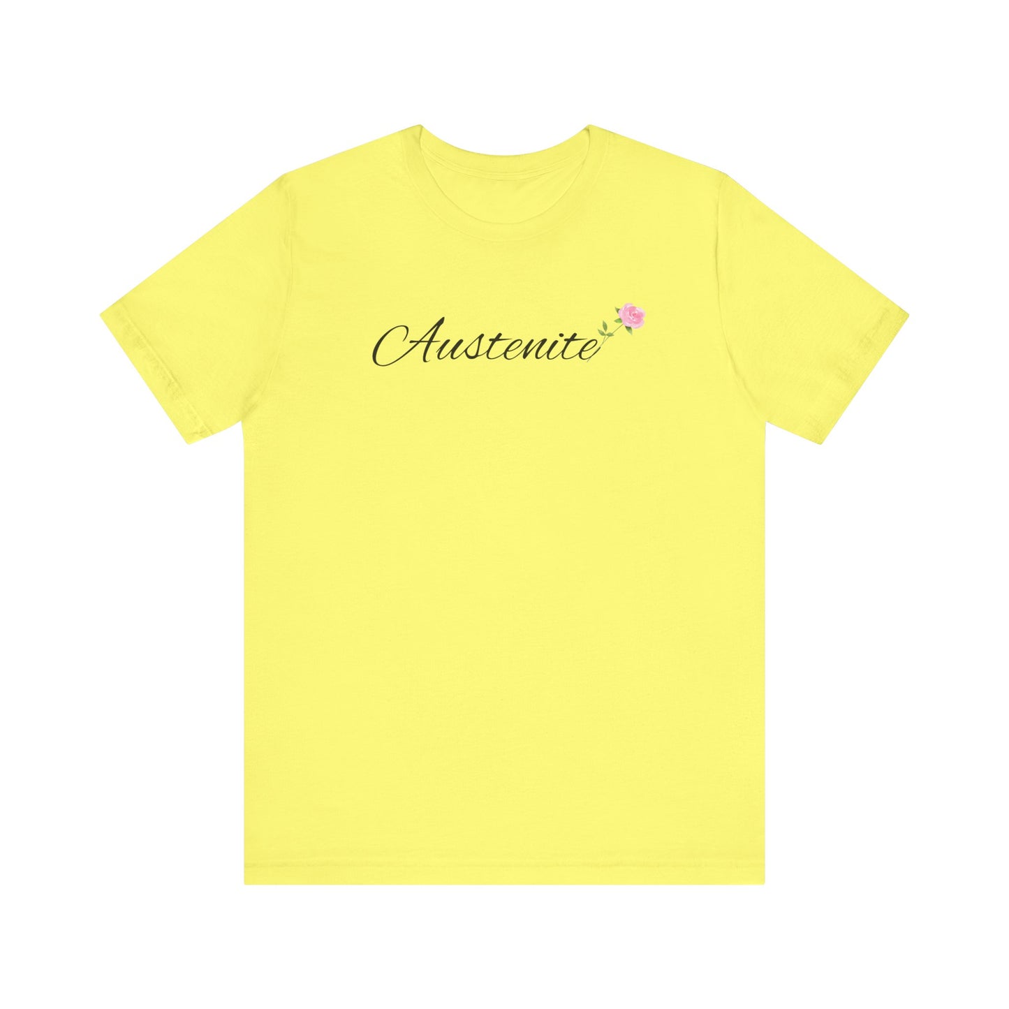 Jane Austen, Austenite, Fan, Reader, Writer, T-Shirt, tshirt, Floral, Flower, Unisex Jersey Short Sleeve Tee