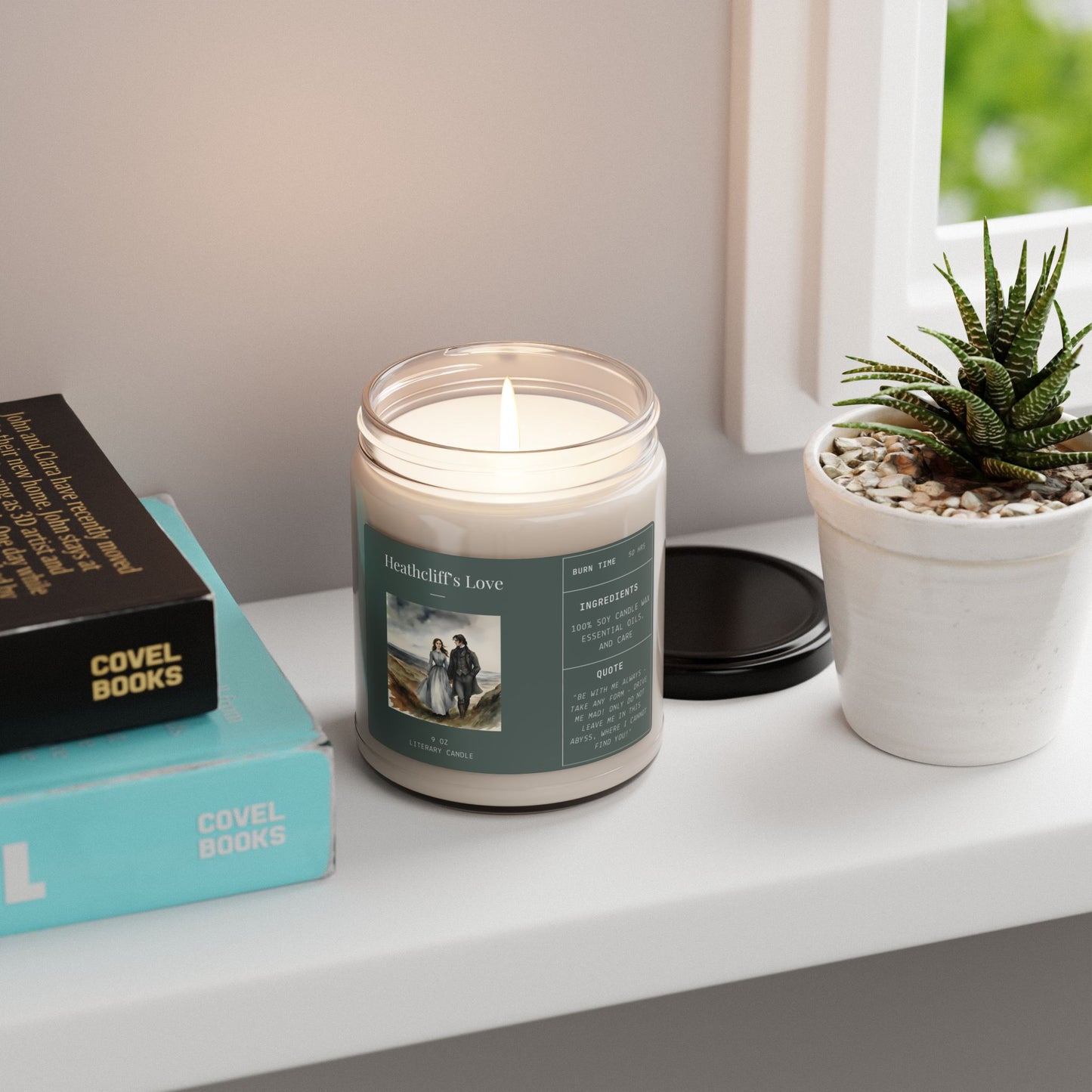 Charlotte Bronte, Wuthering Heights, Heathcliff's Love, Scented Soy Candle, 9oz, Literary Candle