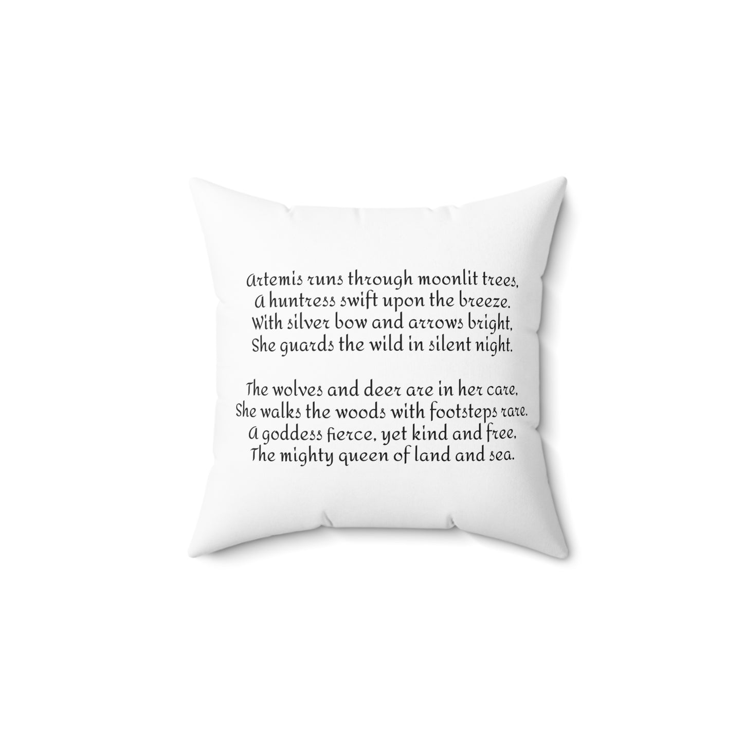 Greek Goddess Pillow, Artemis Olympian Home Decor, Classical Education Cushion, Spun Poly Pillow, Mythology Throw Pillow