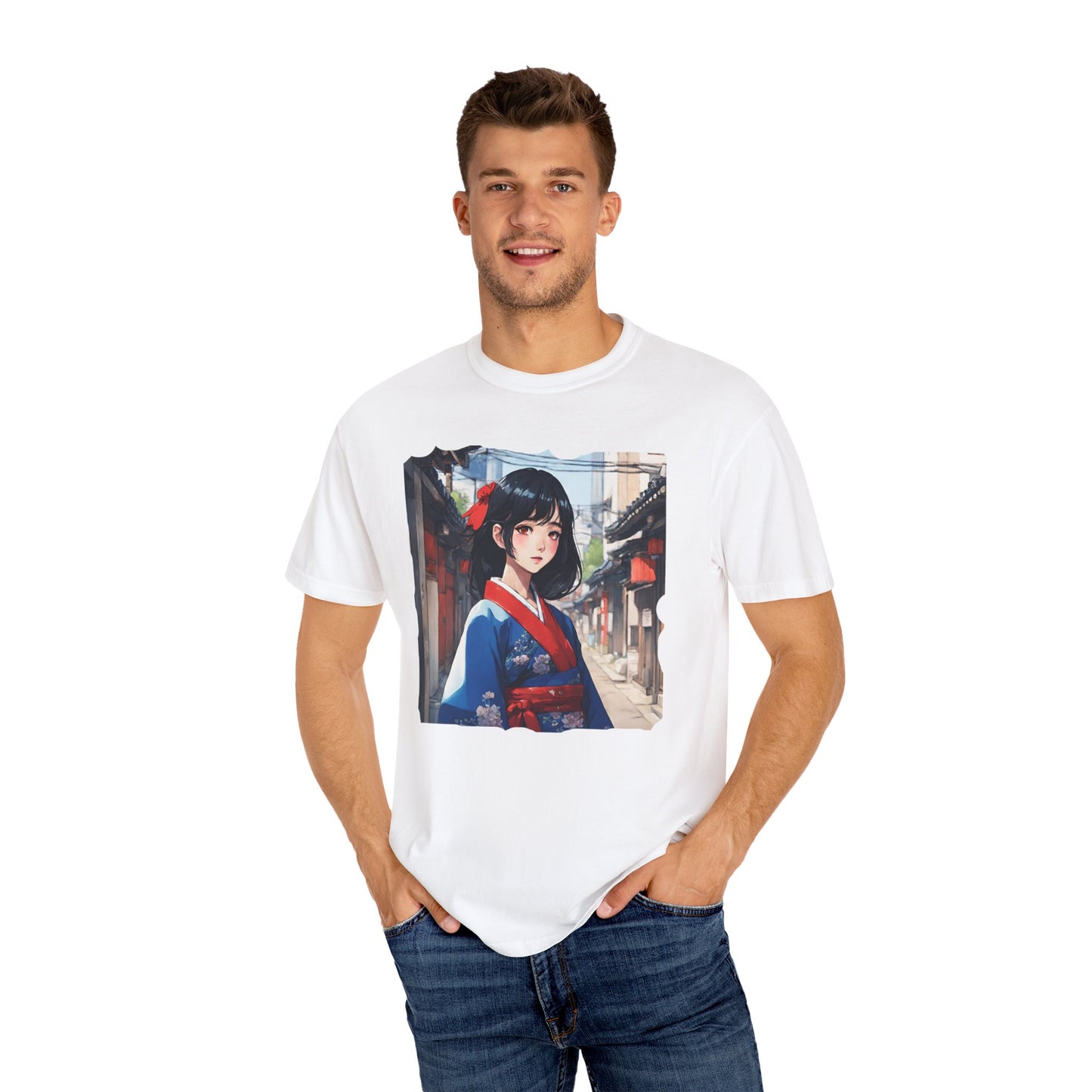 Japan Anime, Seoul, South Korea, Girl, Hanbok, Unisex Garment-Dyed T-shirt
