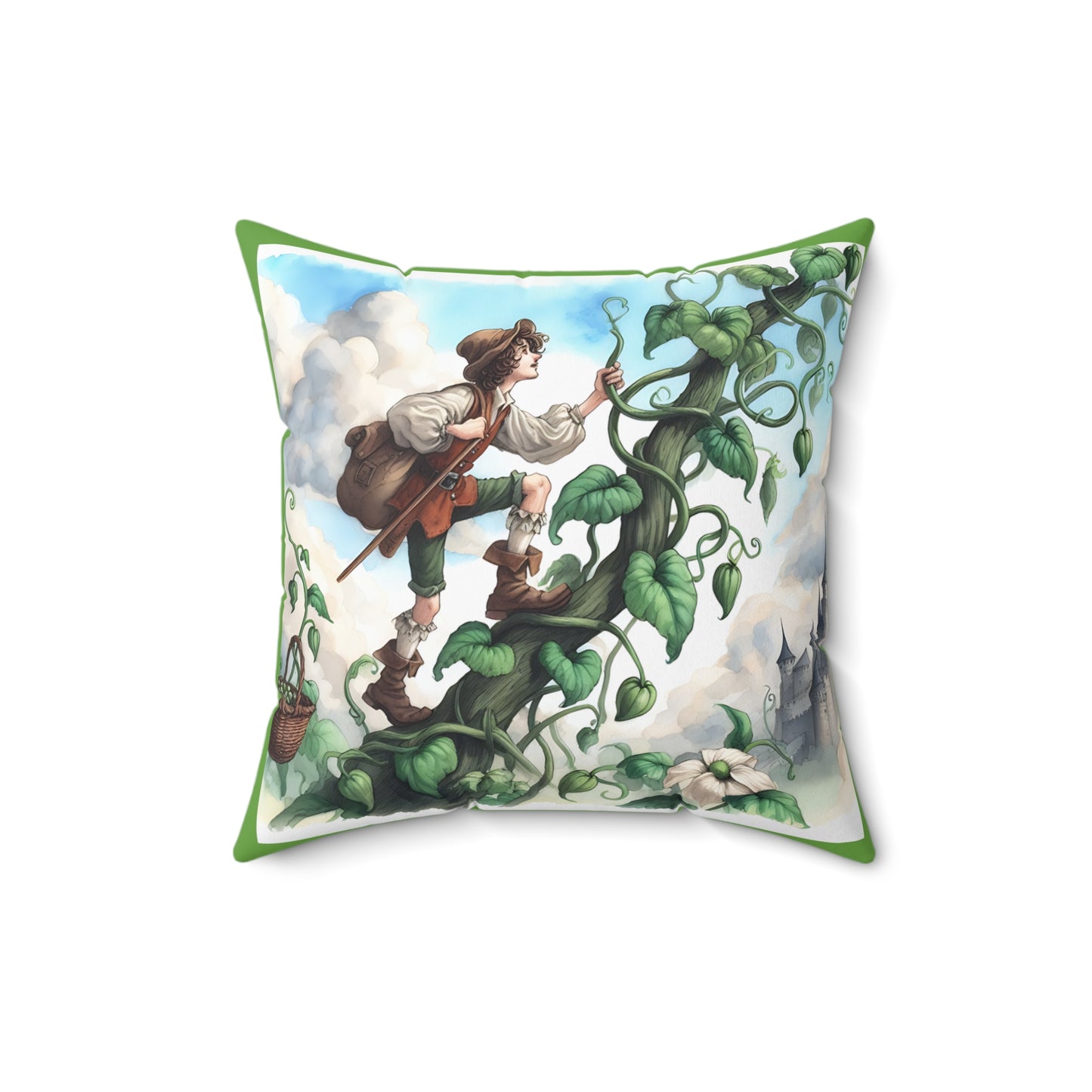 Jack and the Beanstalk, Square Pillow, Literary Pillow, Library, Book Nook, Reading Corner, Classroom, Teacher, Fairytale